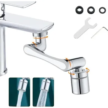 Ibergrif otočný nástavec na kohoutek 1440° z mosazi, otočný perlátor kohoutku, perlátor 2 režimy