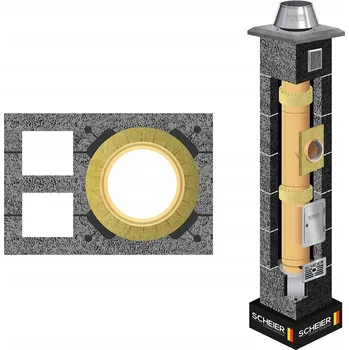 Komín Komínový systém fi 160 6m keramický komínový systém sada Scheier 36x54