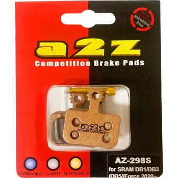 Brzda na kolo Brzdové destičky a2z SRAM DB1 DB3 DB5 Force Metalické AZ-298S Gold + Šroub