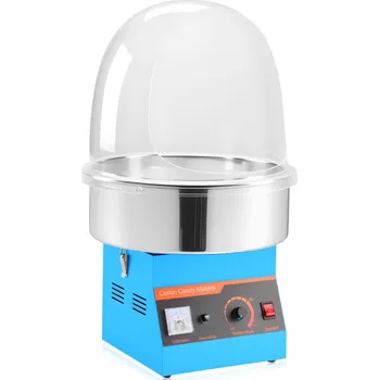 Výrobník cukrové vaty Vevor Stroj na cukrovou vatu 1000W s krytem, nerezovou mísou a naběračem