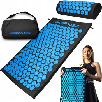 Masáž Akupresurní podložka Sportvida SV-HK0407 s polštářem, odstíny modré