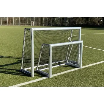 Fotbalová branka Skládací branka Schäper Profi 180x120 cm (Skládací branka Schäper Profi 180x120 cm z hliníku, rám z kulatého profilu Ø80 mm, hloubka 30/60 cm, včetně černé PP sítě)