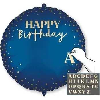 Procos Balónek fóliový modrý HB perosnalizovaný 46 cm