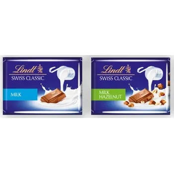 Čokoláda LINDT mini čokoládky (mléčná,bílá,hořká) 1 ks 6,4 g