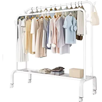 Věšák Multifunkční stojanový věšák na oblečení 150 × 154 cm – bílý