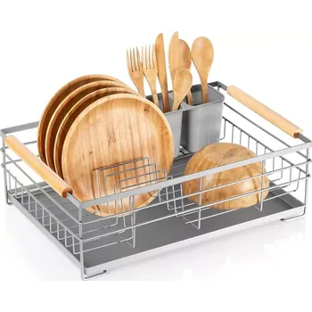 Odkapávač na nádobí Šedý odkapávač na nádobí 43 × 28,5 × 14,5 cm