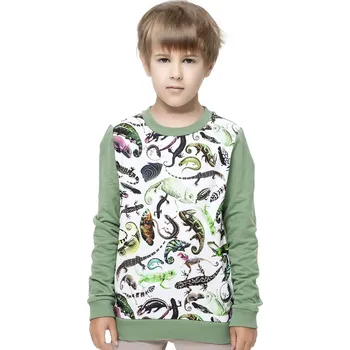 Chlapecká mikina Winkiki Kids Wear Chlapecká mikina Reptiles - zelená Velikost: 134