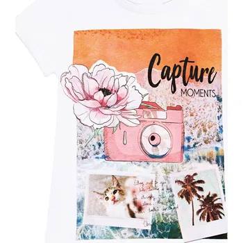 Dívčí tričko Winkiki Kids Wear Dívčí tričko Capture Moments - bílá Velikost: 158