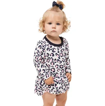 Kojenecký body Winkiki Kids Wear Dívčí body Leopard se sukýnkou - mléčně bílá Velikost: 74