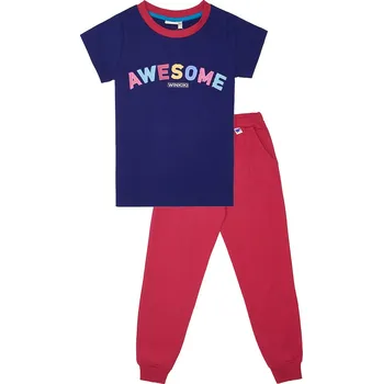 Dívčí pyžamo Dívčí pyžamo Awesome - navy/malinová | Winkiki Kids Wear Velikost: 146