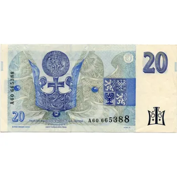 Bankovka ČR, 20 Kč, Pi. 10a, 2/VF, serie A, 60