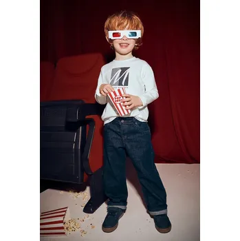 Chlapecké kalhoty Dětské rifle Mayoral soft denim 4571.5H.Mini.9BYA modrá 57X, vel. 122