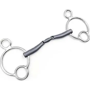 Udidlo pro koně Udidlo 2,5-rings dvakrát lomené Titanium Maria Fager 11,5 cm