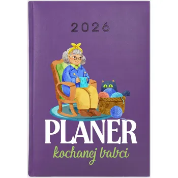 Kalendář Knižní kalendář 2026 A5 FunnyCase fialový