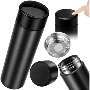 Termoska Termohrnek Smart World 500 ml nerezová ocel černý s dotykovým LCD displejem