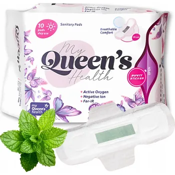 Menstruační vložka Denní vložky bavlněné antibakteriální komfortní QUEENS 10 Ks