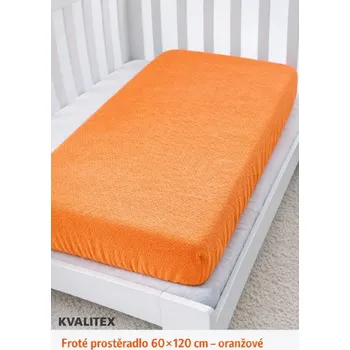 Kvalitex ORANŽOVÉ Froté prostěradlo 60x120 cm