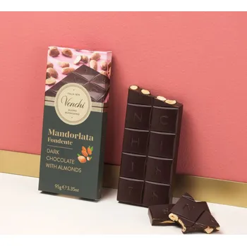 Čokoláda Venchi hořká čokoláda s mandlemi 95g