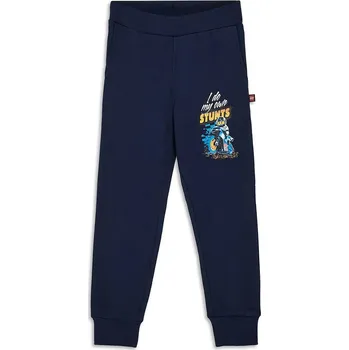 Chlapecké kalhoty Dětské bavlněné tepláky Lego LWPASI 601 11010923 námořnická modř 59X, vel. 146