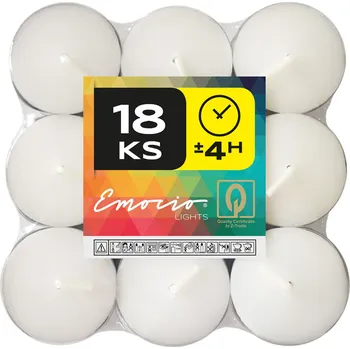 Svíčka Emocio Čajové svíčky 4 hod. - 18 ks