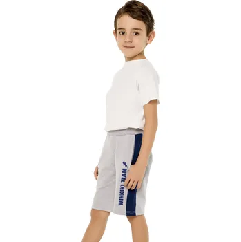 Chlapecké kraťasy Winkiki Kids Wear Chlapecké kraťasy Winkiki Team - šedý melanž Velikost: 104
