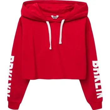 Dívčí mikina Winkiki Kids Wear Dívčí zkrácená mikina s kapucí Brooklyn - červená Velikost: 128