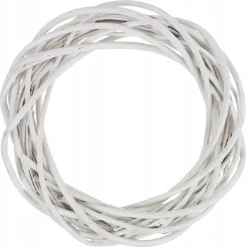 Věnec VĚNEC Z PROUTÍ BÍLÝ RATANOVÝ 20 CM KORPUS NA ARANŽOVÁNÍ věnců na hřbitov