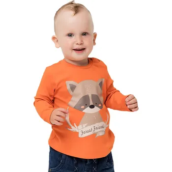 Winkiki Kids Wear Chlapecké tričko s dlouhým rukávem Mýval - oranžová Velikost: 92