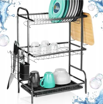 Odkapávač na nádobí Odkapávač VELKÝ SUŠÁK na nádobí talíře příbory 3-patrový třípatrový