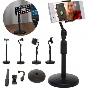 STABILNÍ UNIVERZÁLNÍ STATIVOVÝ DRŽÁK STOJAN PRO TELEFON TAB černý