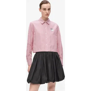 Bavlněná košile Karl Lagerfeld IKON A4W11032 červená 33X, vel. 40