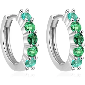 Náušnice Blyštivé stříbrné náušnice kruhy AGT-E131KGR Agato