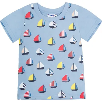 Winkiki Kids Wear Chlapecké tričko Boats - modrá Velikost: 104