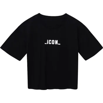 Dívčí noční košile Winkiki Kids Wear Dívčí tričko s krátkým rukávem Icon - černá Velikost: 164