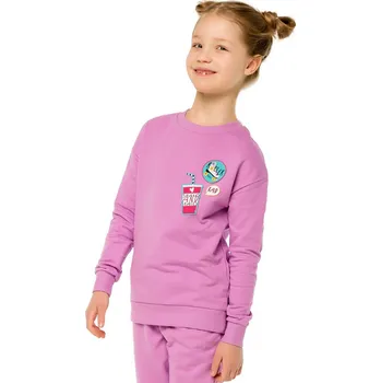 Dívčí šaty Winkiki Kids Wear Dívčí mikina Shake - šeříková Velikost: 152