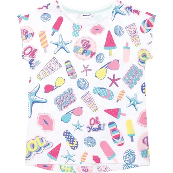 Dívčí oblečení Winkiki Kids Wear Dívčí tričko Good Vibes - bílá Velikost: 146