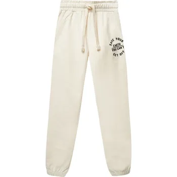 Winkiki Kids Wear Dívčí tepláky Earth - mléčně bílá Velikost: 158