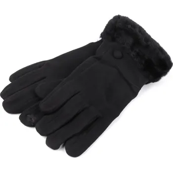 Rukavice Dámské rukavice s kožešinou, dotykové