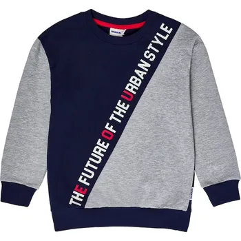 Winkiki Kids Wear Chlapecká mikina The Future - navy/šedý melanž Velikost: 146