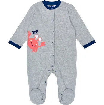 Kojenecký body Winkiki Kids Wear Chlapecké dupačky Krab - šedý melanž Velikost: 68