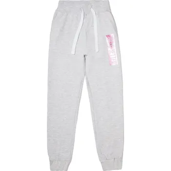 Winkiki Kids Wear Dívčí tepláky Trend Setter - šedý melanž Velikost: 152