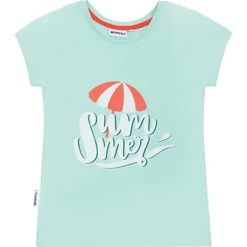 Winkiki Kids Wear Dívčí tričko Summer - mátová Velikost: 122