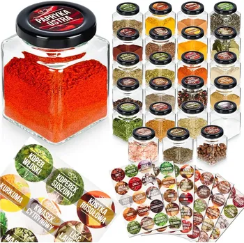 Kořenka Skleněné kořenky 100 ml – sada 24 ks s 90 štítky