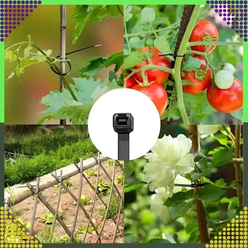 Organizace kabelů Silné stahovací pásky černé 4 × 100 mm, 50 ks