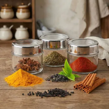 Dóza na potraviny Nádoby na koření Tradar Dot 100 ml 3 ks