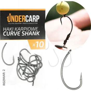 Rybářský háček Háčky na zem s protihrotem, Undercarp Curve Shank 10 ks