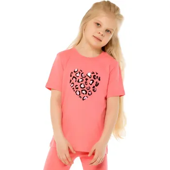 Winkiki Kids Wear Dívčí tričko Heart - růžová Velikost: 146