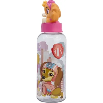 Láhev STOR Dětská láhev s 3D figurkou Paw Patrol Girl Superpowers – 560 ml, 81854