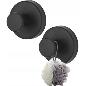 Věšák DRŽÁK / VĚŠÁK na ručník na zeď se SUPER SILNOU PŘÍSAVKOU na SKLO a OBKLADY, 2 ks