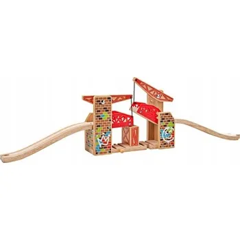 Vláček a vláčkodráha Dvojitý zvedací most Bigjigs Toys BJT371
